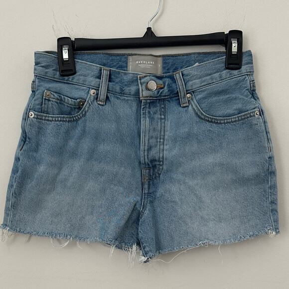 Everlane Women’s Relaxed 90s Light Blue Denim Jean Shorts Size 24 - Picture 1 of 6